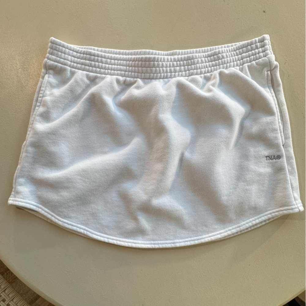 TNA - Aritzia - White Terry Fleece Mini
